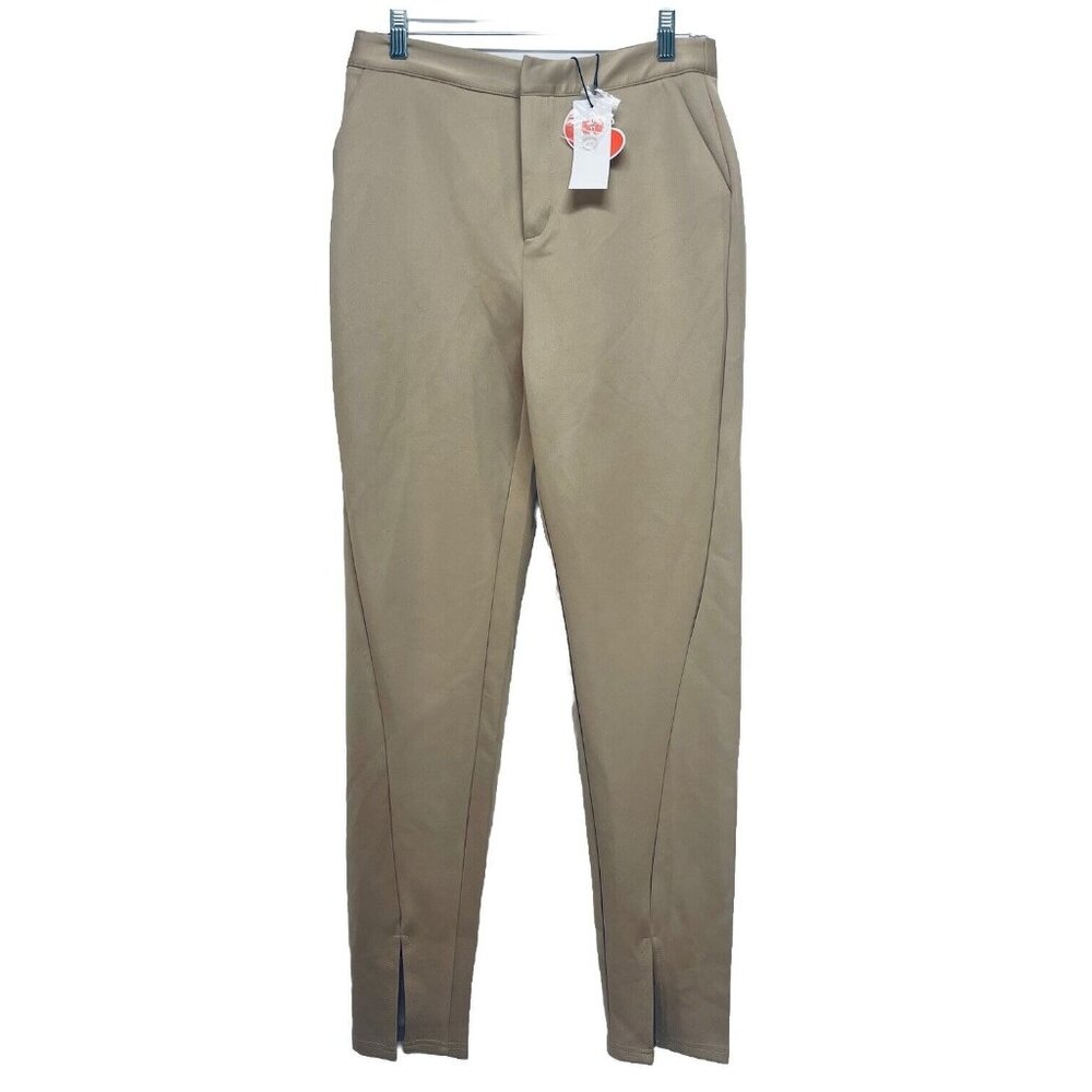 Cider Pants Size M Women’s Brown Pocket Zíper Button Flat Front New